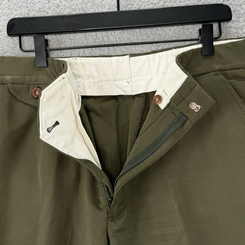 Vintage Orvis Melton Cloth Pants Size 34x32 Dark Green Made in USA‎ Pockets